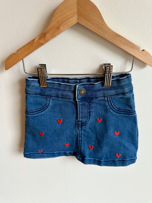 Heart Denim Skirt / 3T