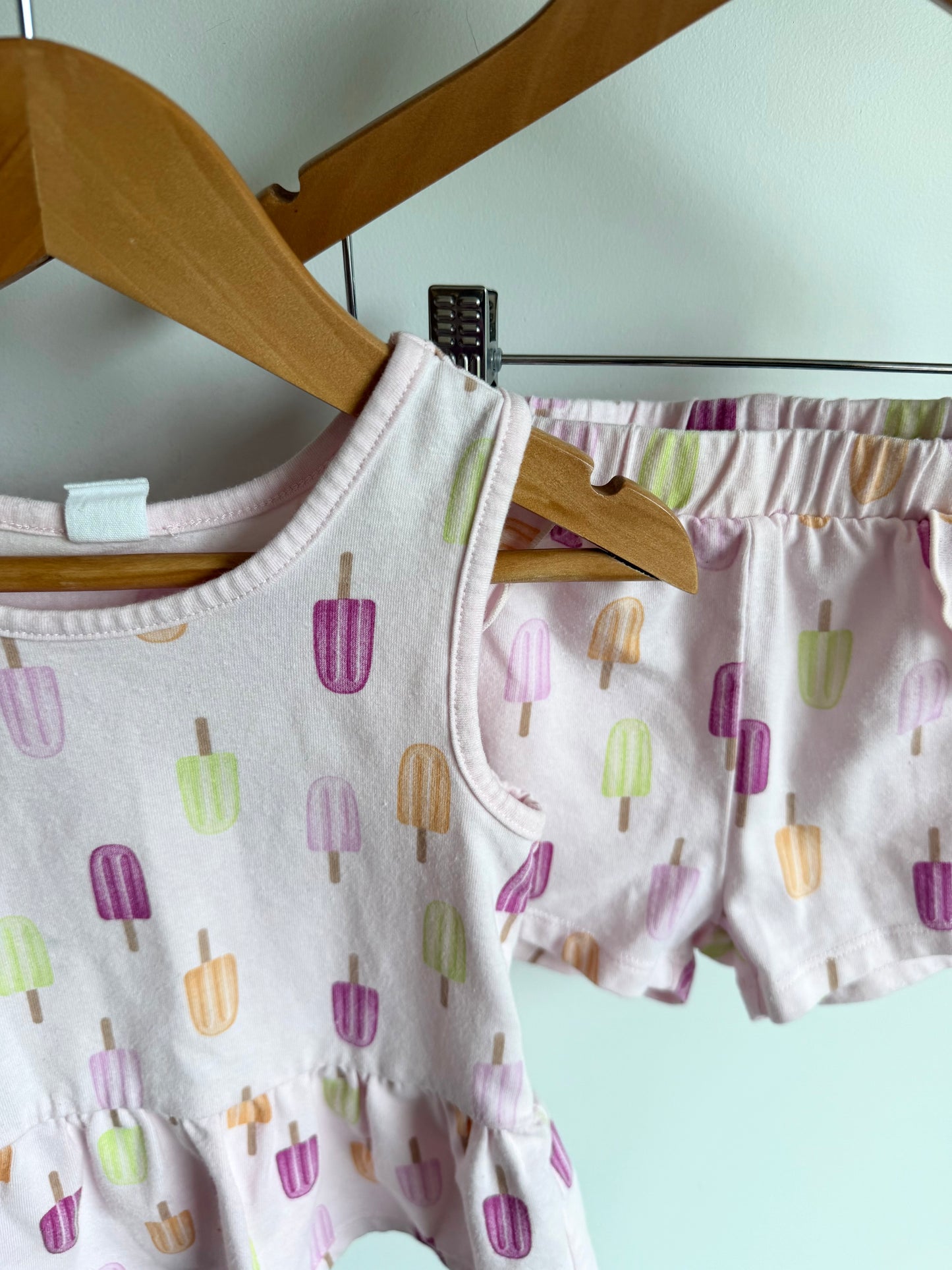 Pink Ice-cream Tank + Short Set / 3T