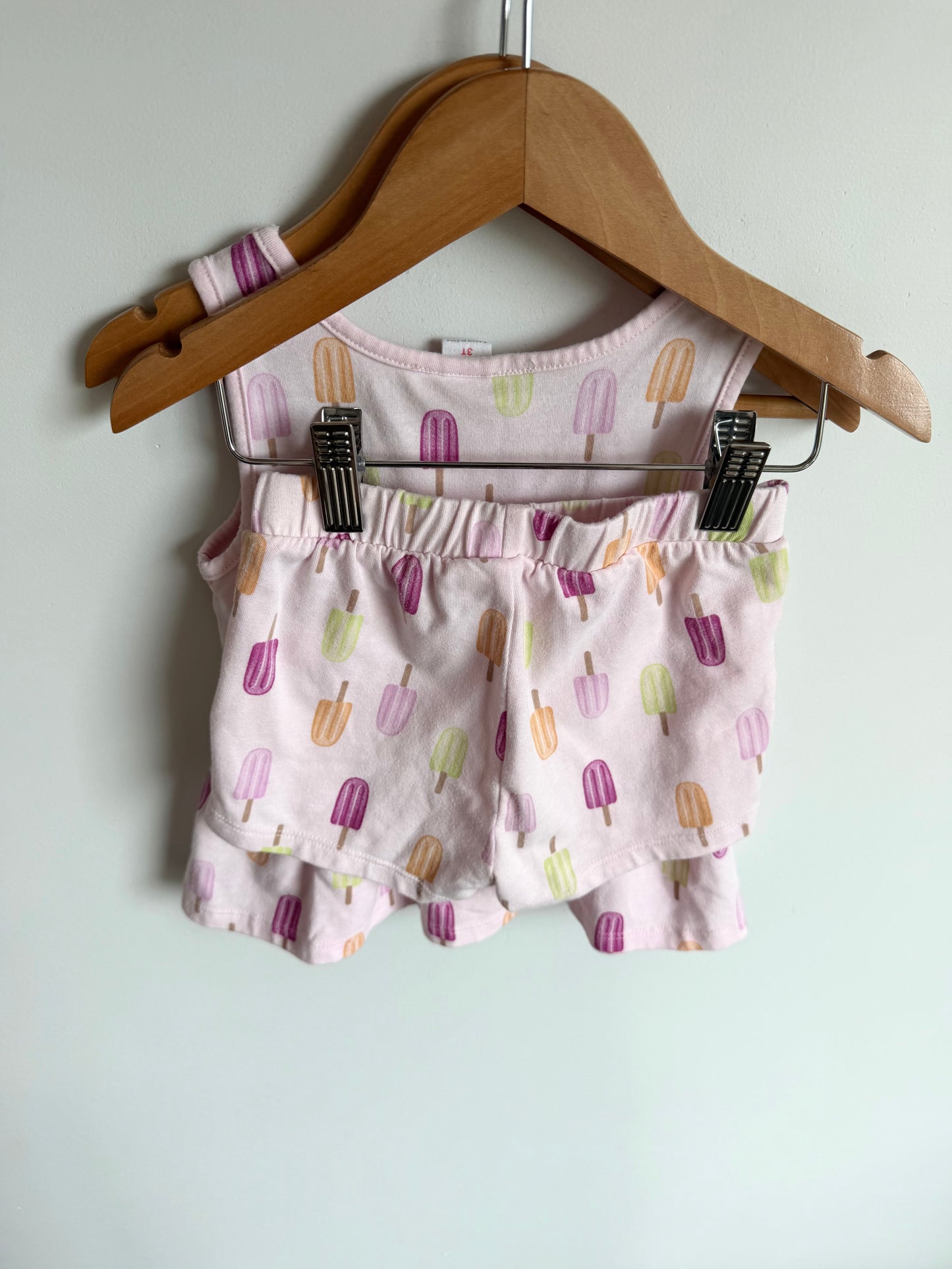 Pink Ice-cream Tank + Short Set / 3T
