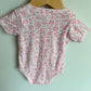 Pink Floral Bodysuit / 0-3m