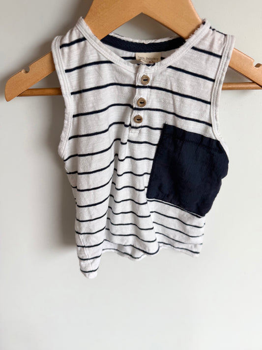 Zara Striped Blue Pocket Tank / 2T