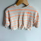 Zara Vacay Mood- Gelato Party Striped Crewneck / 24m