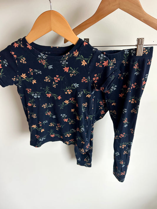 Saphire Floral Top + Pants PJ Set / 3-4T
