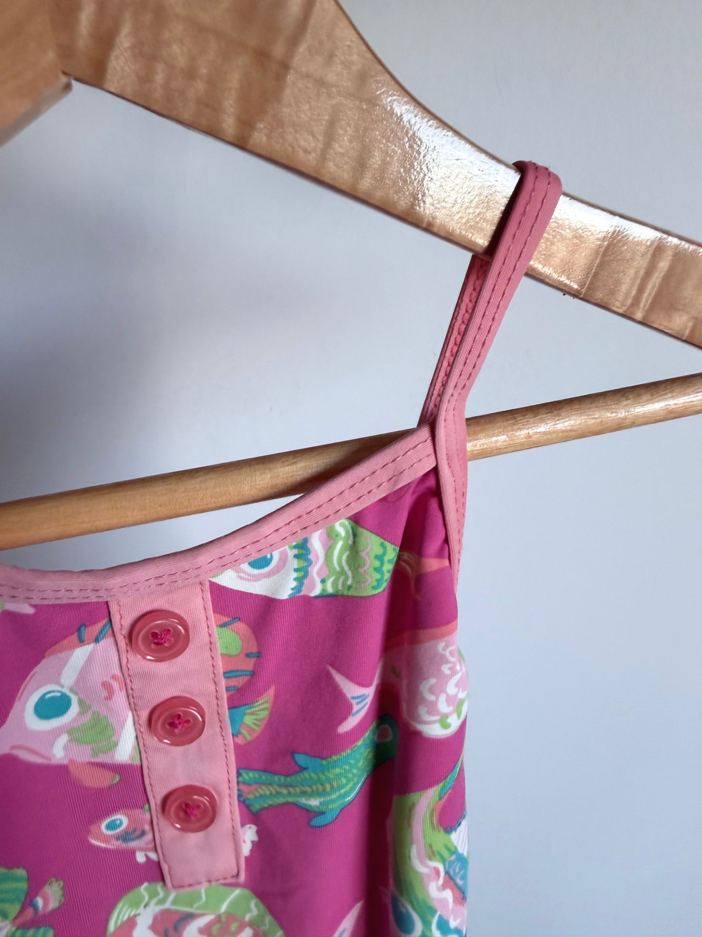 Hatley Pink Fish Swimsuit / 3T