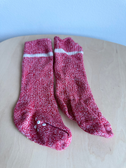 Pink Long Grippy Socks / 6-12m?