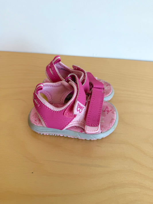 Pink Butterfly Sandals / Size 4 Toddler