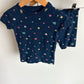 Heart Pattern T-Shirt + Shorts PJ Set / 3T