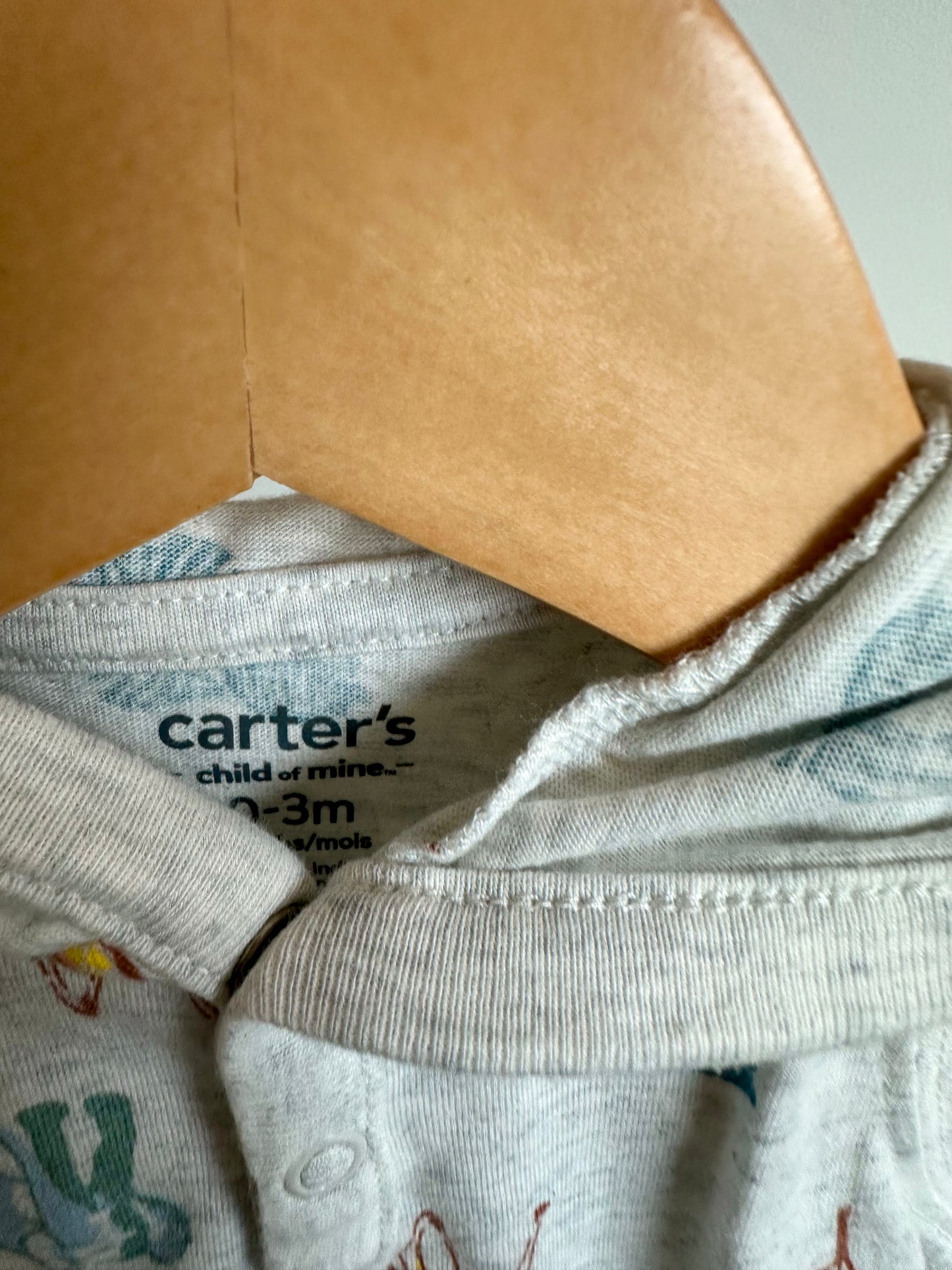 Safari Animals Hooded Romper / 0-3m
