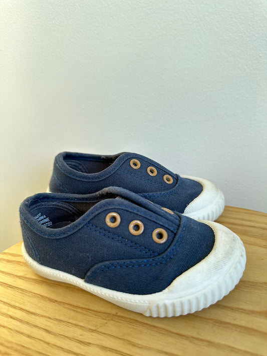 Blue Slip On Sneakers / Size 5