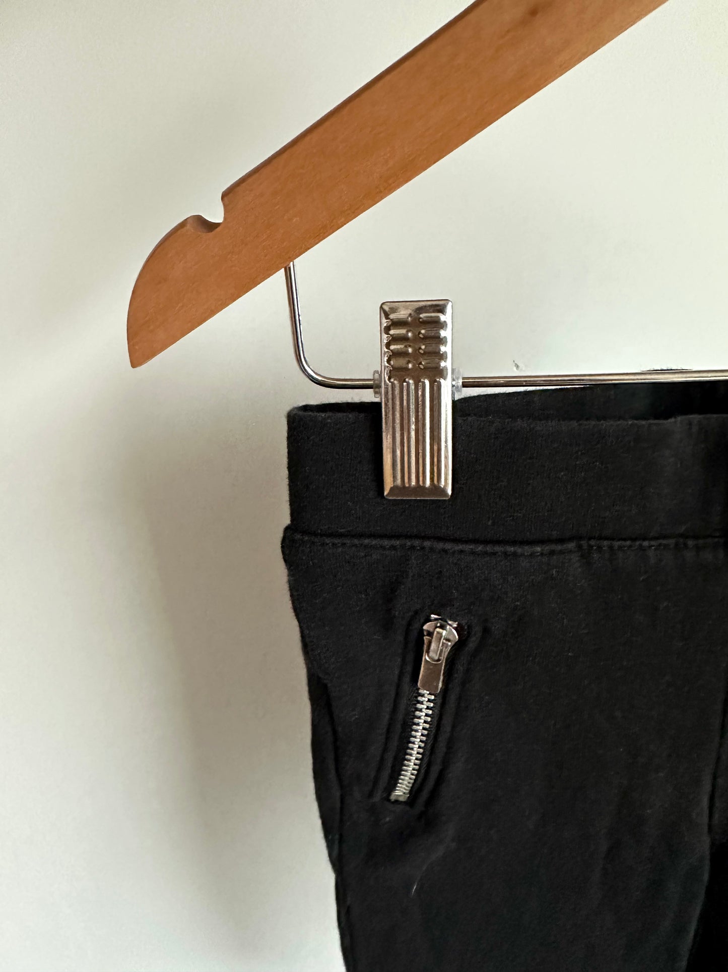 H&M Black Pants with Silver Zippers / 2-3T