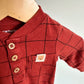 Rust Checkered Lines Pocket Top / 3m