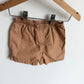 Tan 100% Cotton Shorts / 18m