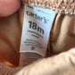 Tan 100% Cotton Shorts / 18m