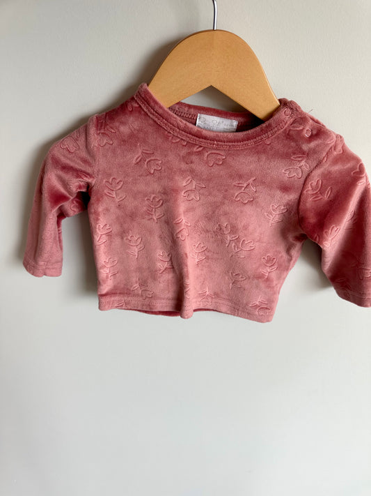 Floral Dusty Pink Top / 3-6m
