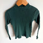 Green Ribbed Mock Neck Top (PLAY) / 4-5T
