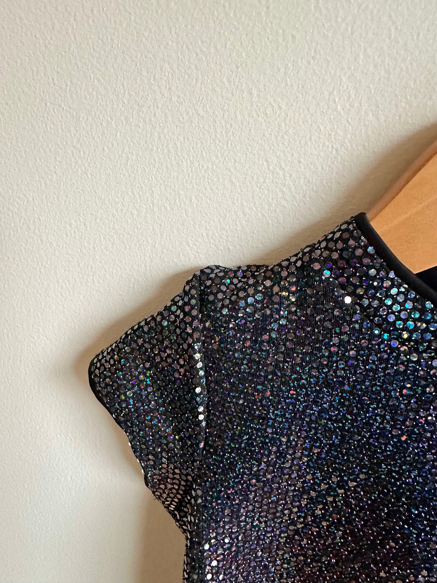 Zara Sequin Black Cropped Top / 8 Years