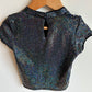 Zara Sequin Black Cropped Top / 8 Years