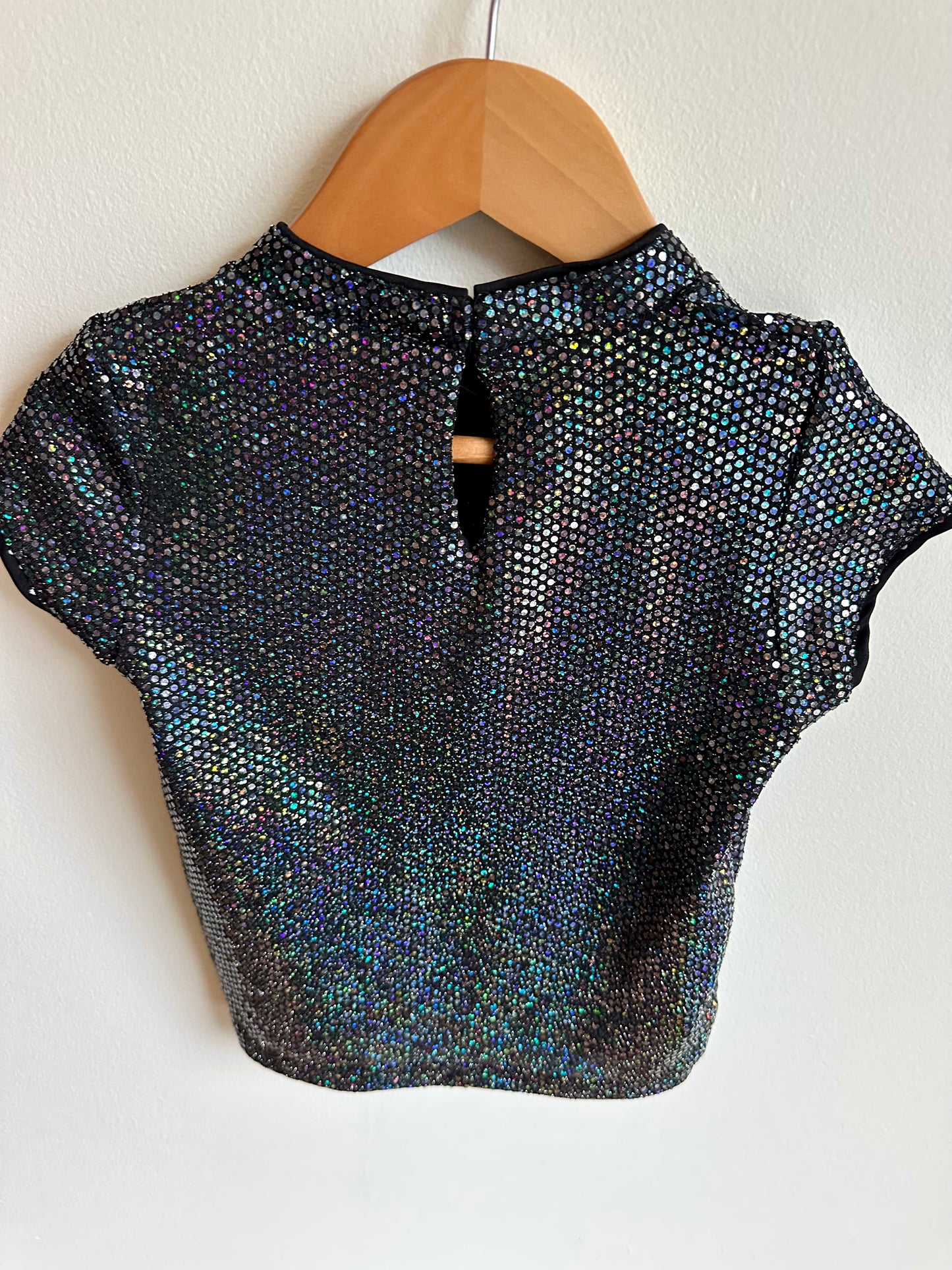 Zara Sequin Black Cropped Top / 8 Years