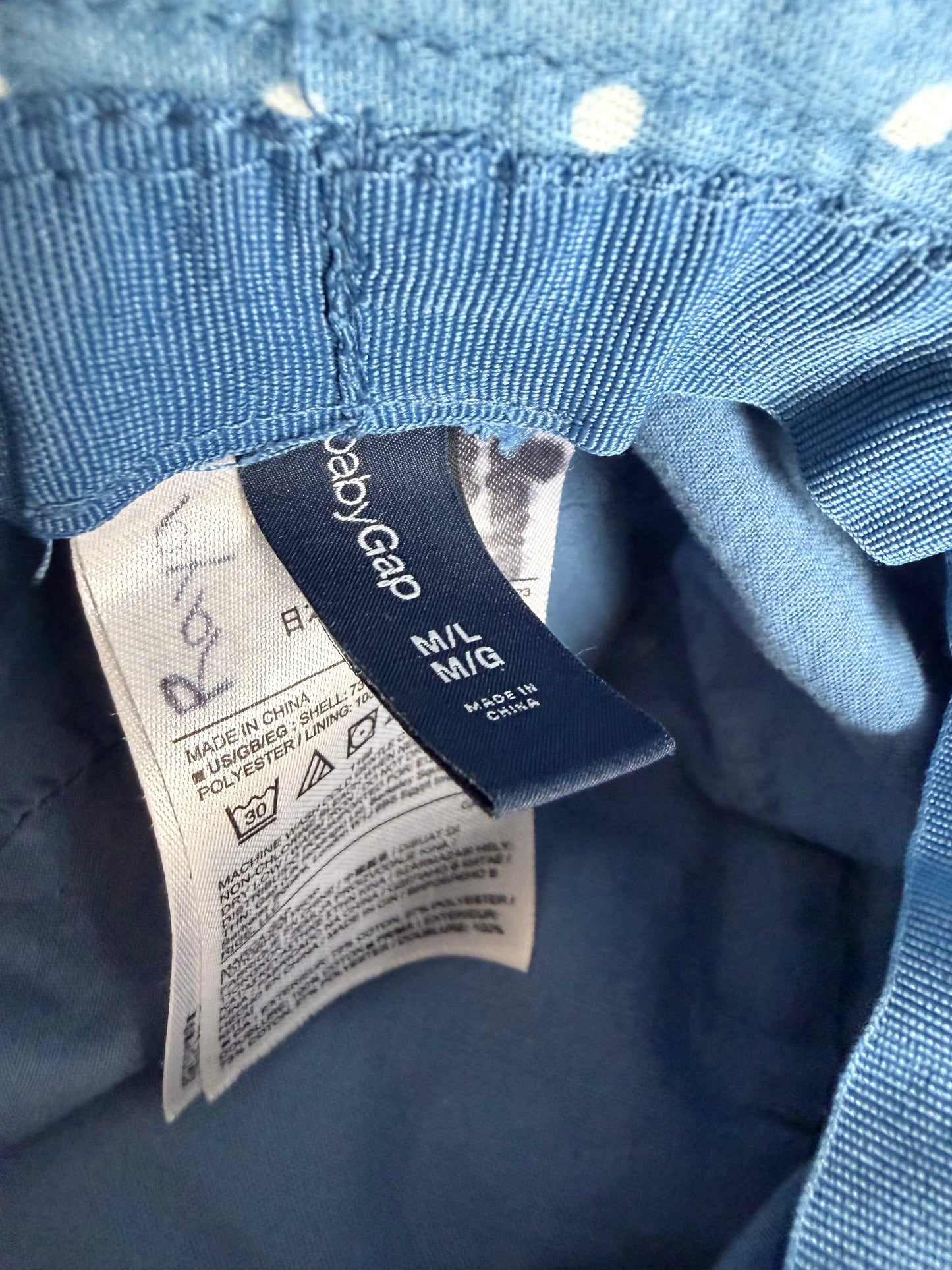 Gap Denim Look Polka Dot Hat / M-L (50-52)
