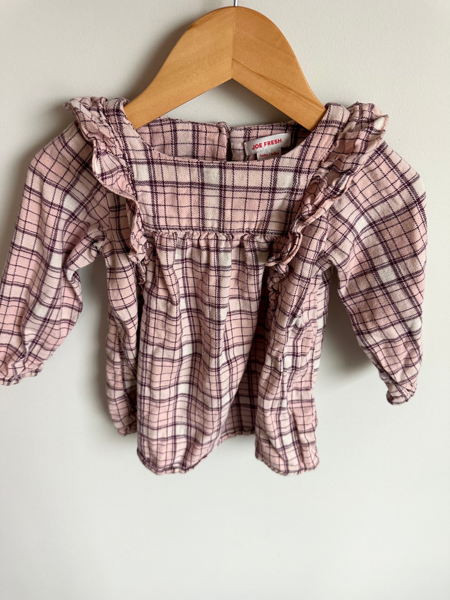 Pink Tartan Dress / 12-18m
