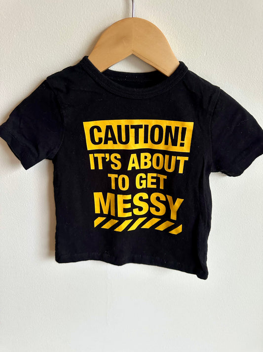 Messy Caution T-Shirt / 12-18m