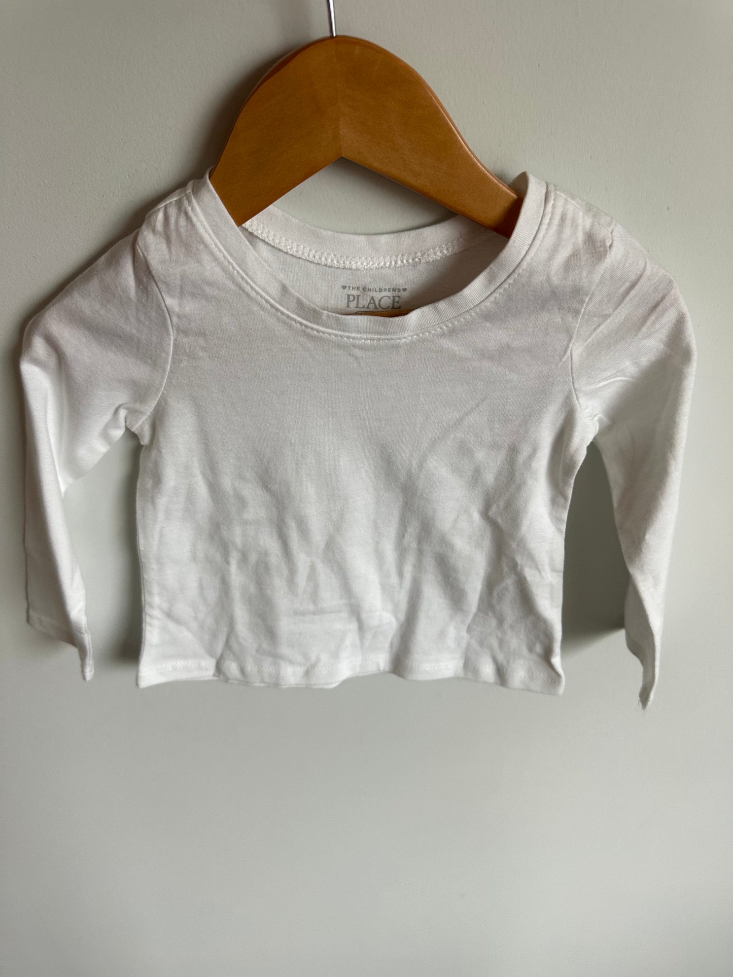 White Long Sleeve Top (With Tags) / 12-18m