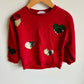 Heart Red Sweater / 3-4T