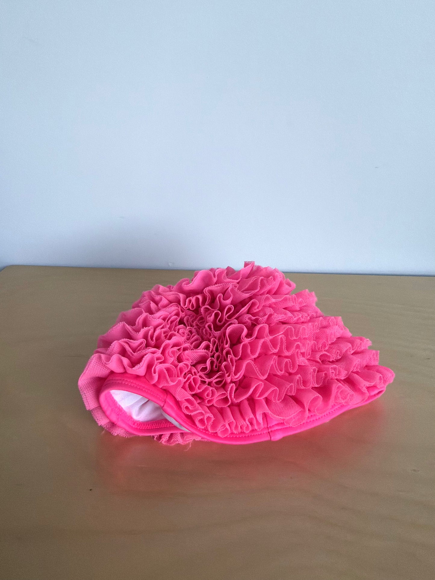 Pink Ruffle SwimCap / 12-24m