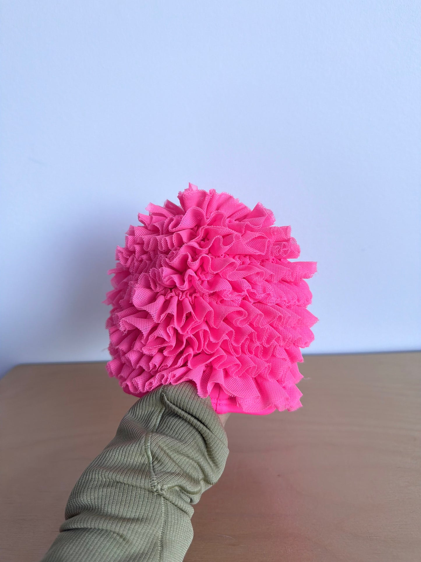 Pink Ruffle SwimCap / 12-24m