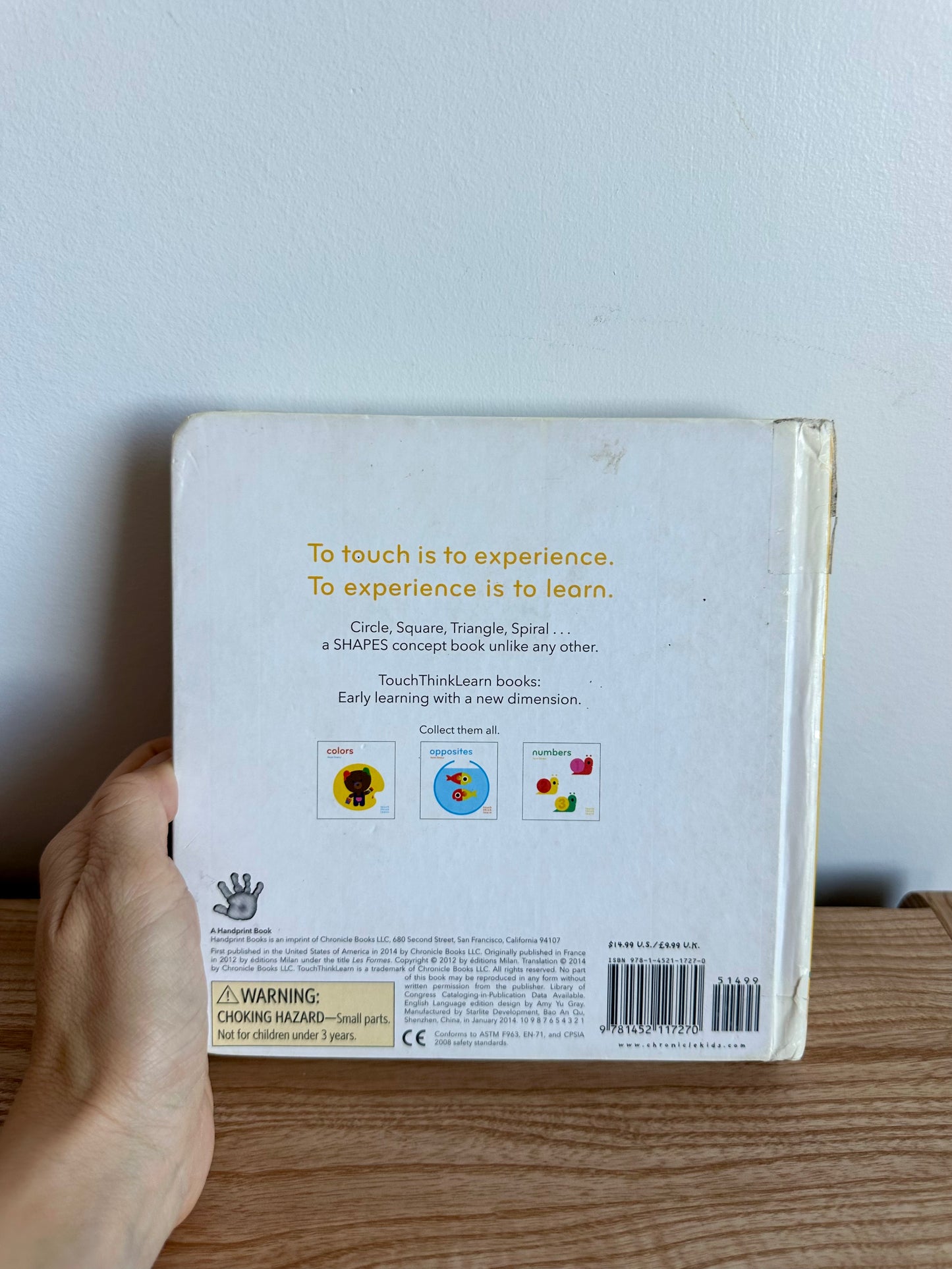 Shapes: Touch, Think, Learn Hardcover Book / 0-2 years (No Shipping)