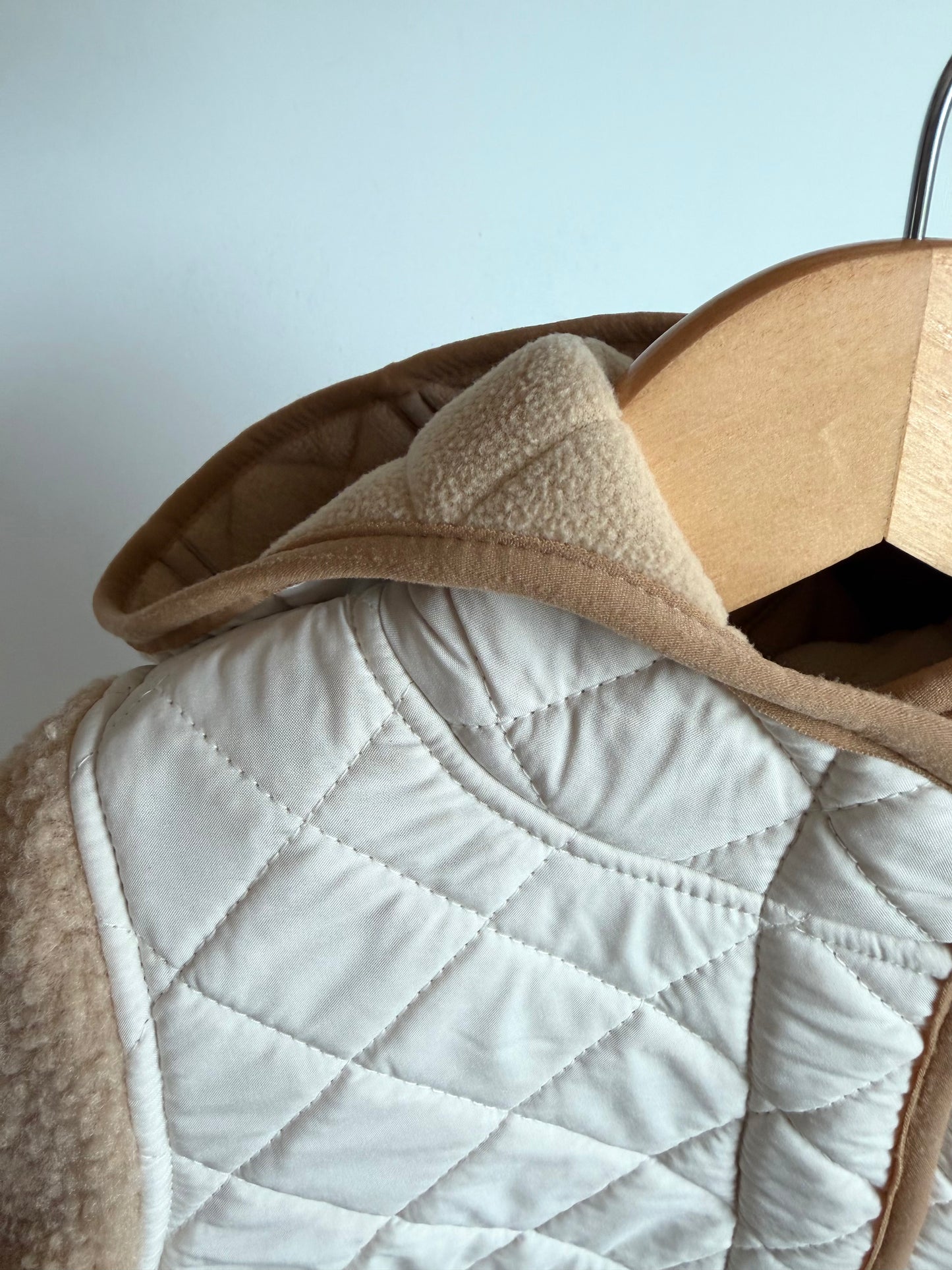 Tan Sherpa Hoodie / 3T