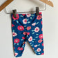 Pink Flower Blue Pants / 12m