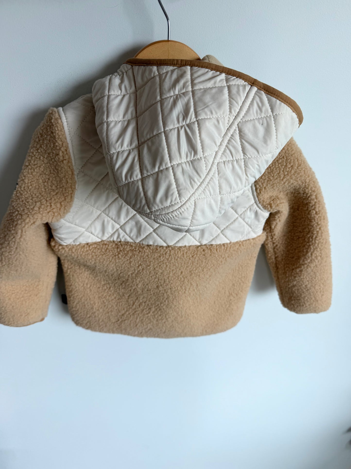 Tan Sherpa Hoodie / 3T