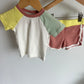 Organic Colour Block T-shirt + Shorts Set / 3-6m