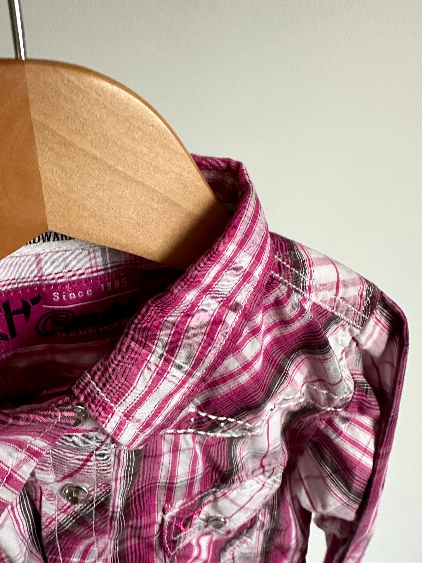 Pink Plaid Cowgirl Top / 3T