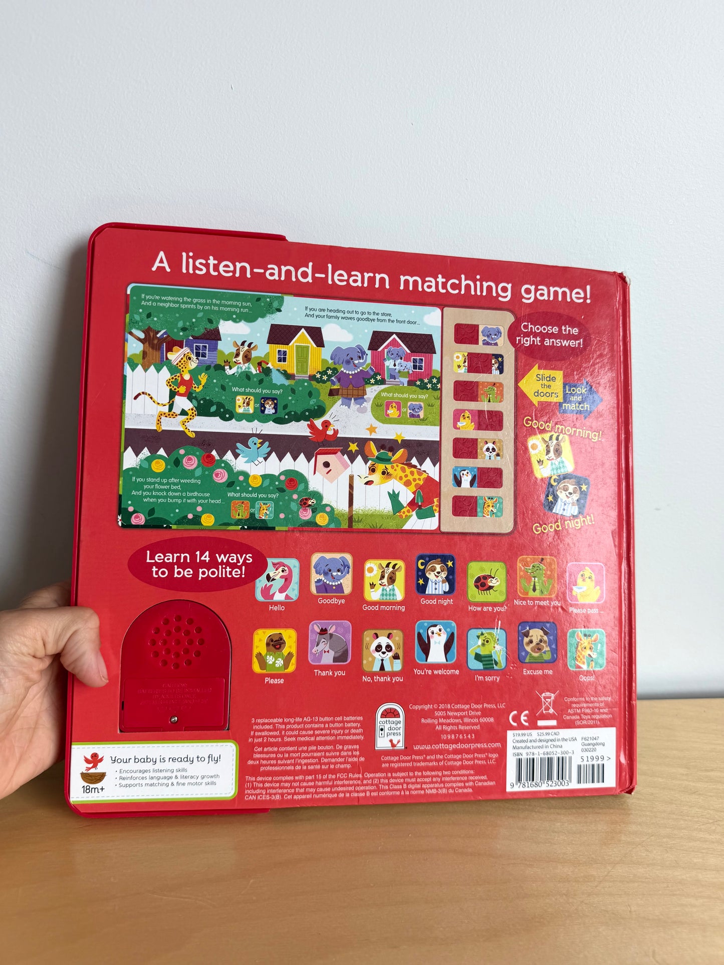 First Manners Slide + Sound Board Book (No Shipping) / 1-4 years