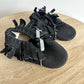 Black Frill Soft Sole Shoes / 6-12m