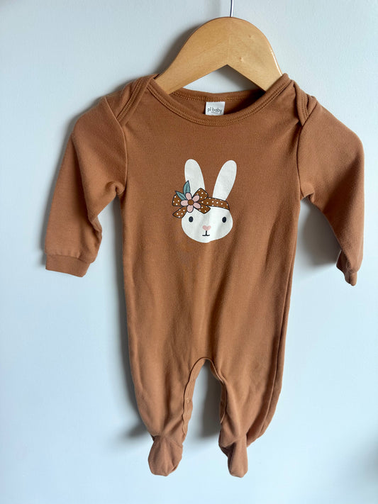 Tan Bunny Jumpsuit or Sleeper / 9m