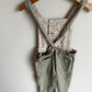 Green with Buttons Overalls / 2T