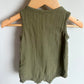 Sage Front Pocket Romper / 6-12m