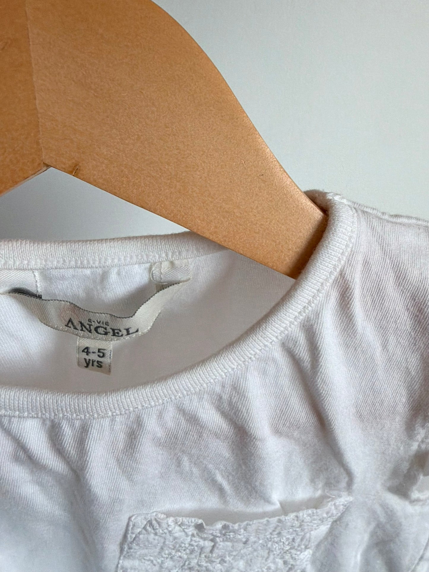 White Lace Pocket Top / 4T