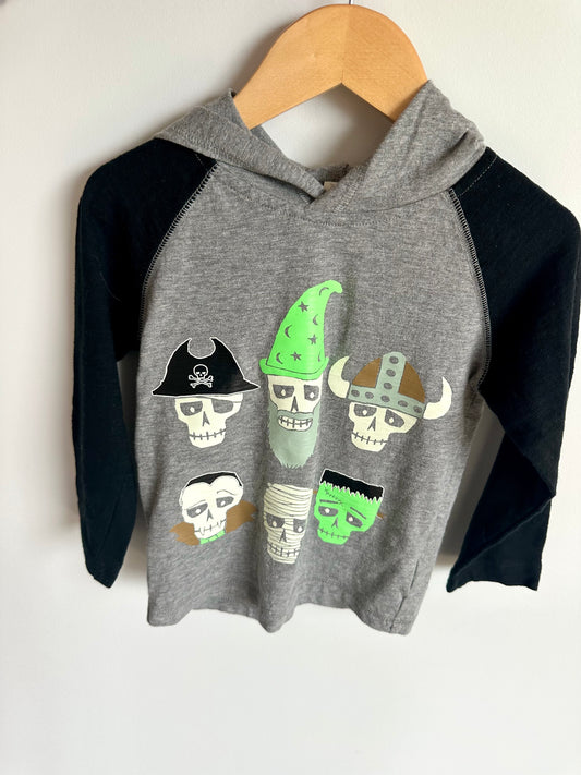 Skull Faces Hoodie Top / 3T