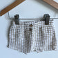 Tan Checkered Muslin Shorts / 18m