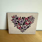 Butterfly Heart Wooden Post Card