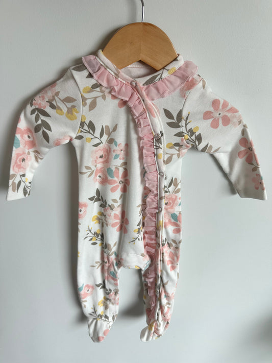 Floral Side Snap Sleeper / 9m