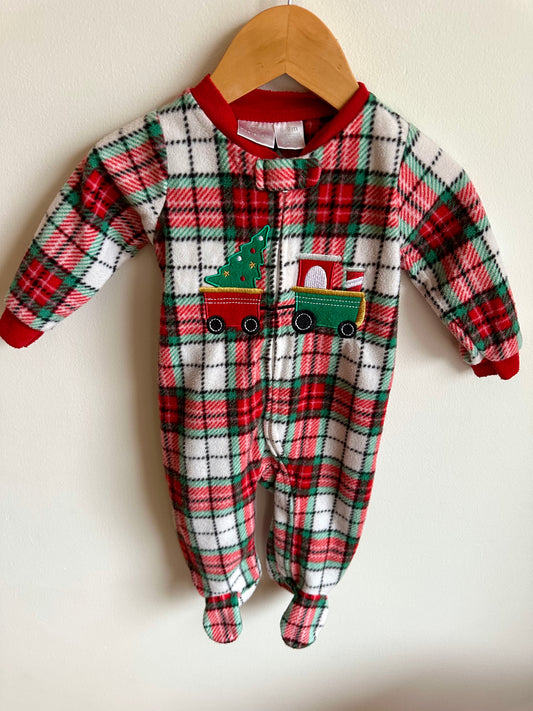 Christmas Train Zipper Sleeper / 6-9m