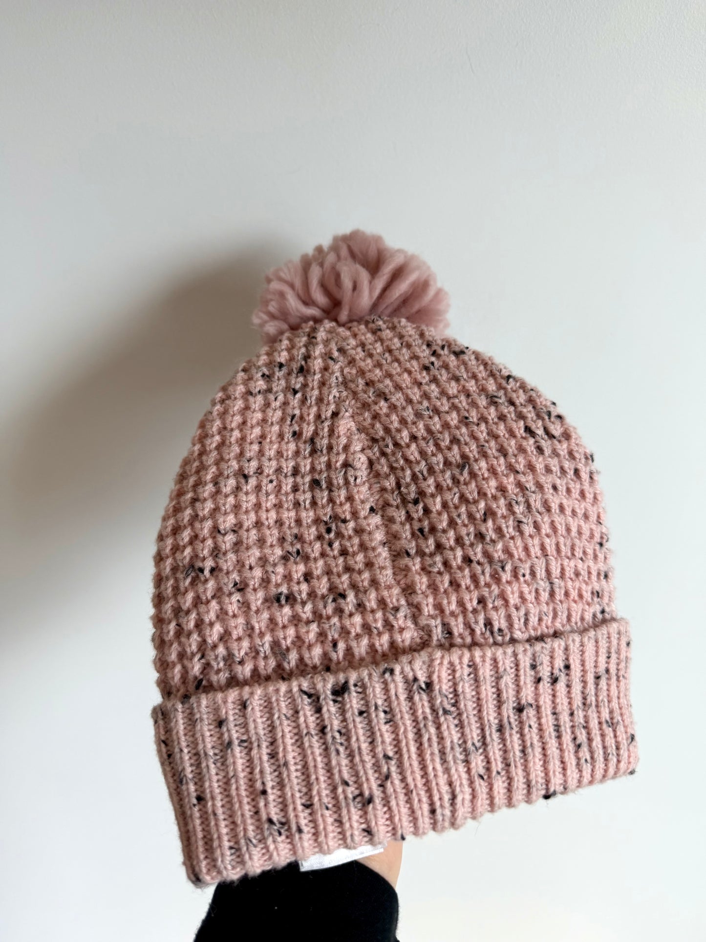Pink Pom Pom Dark Speckled Toque / 18-24m
