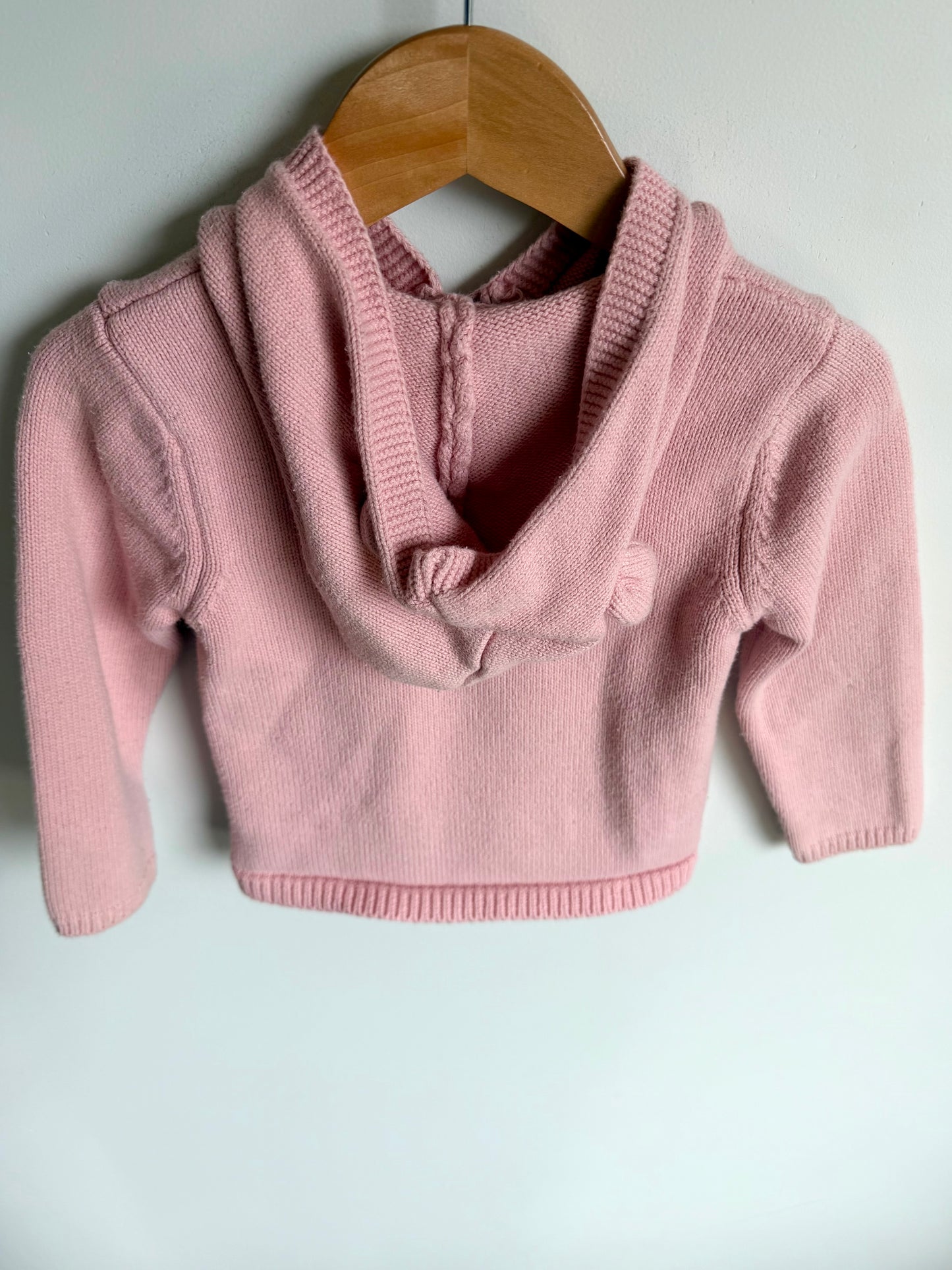 Pink Knit Hooded Cardigan (PLAY) / 24m