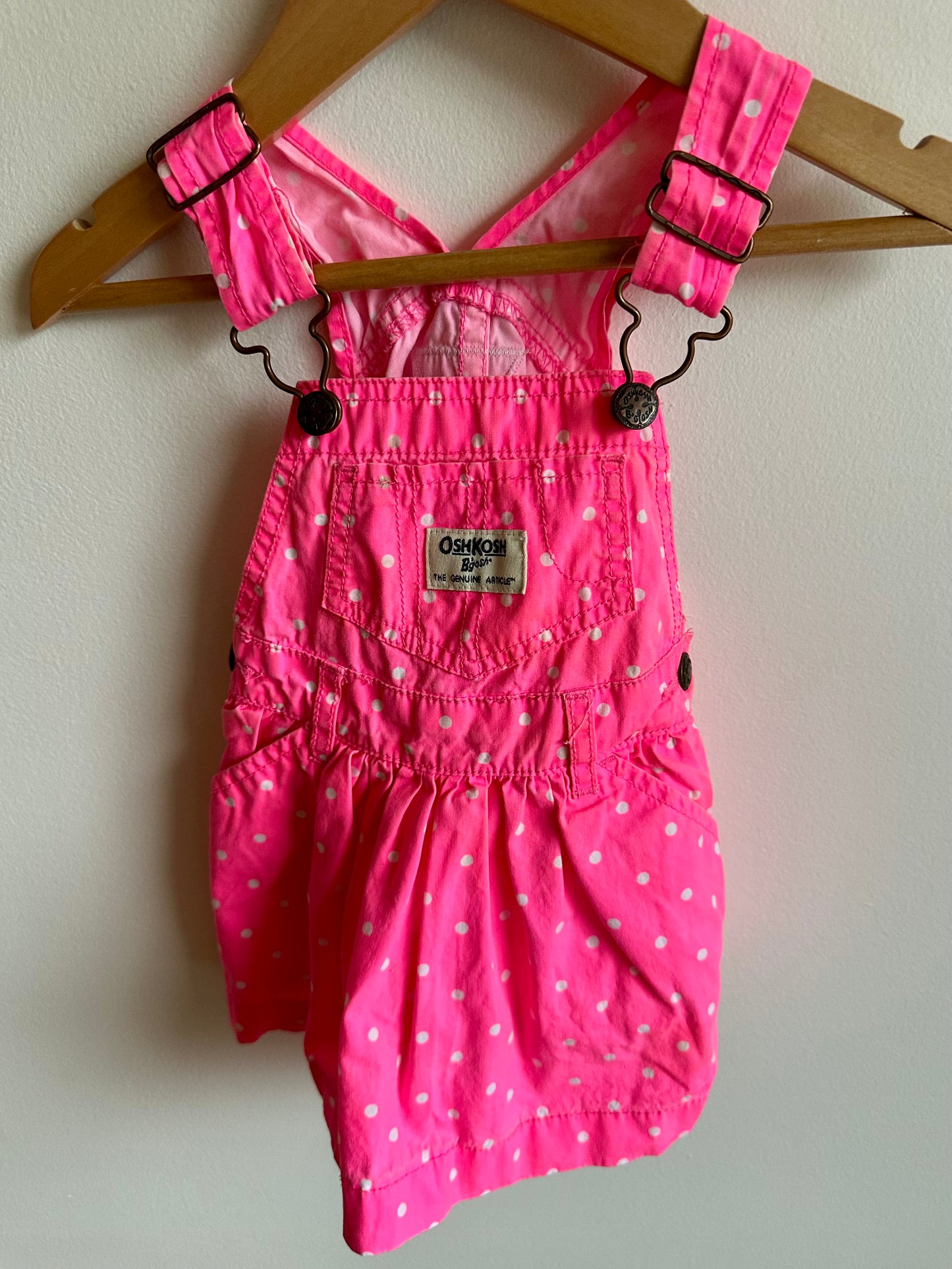 Overall Pink Heart Dress / 12m