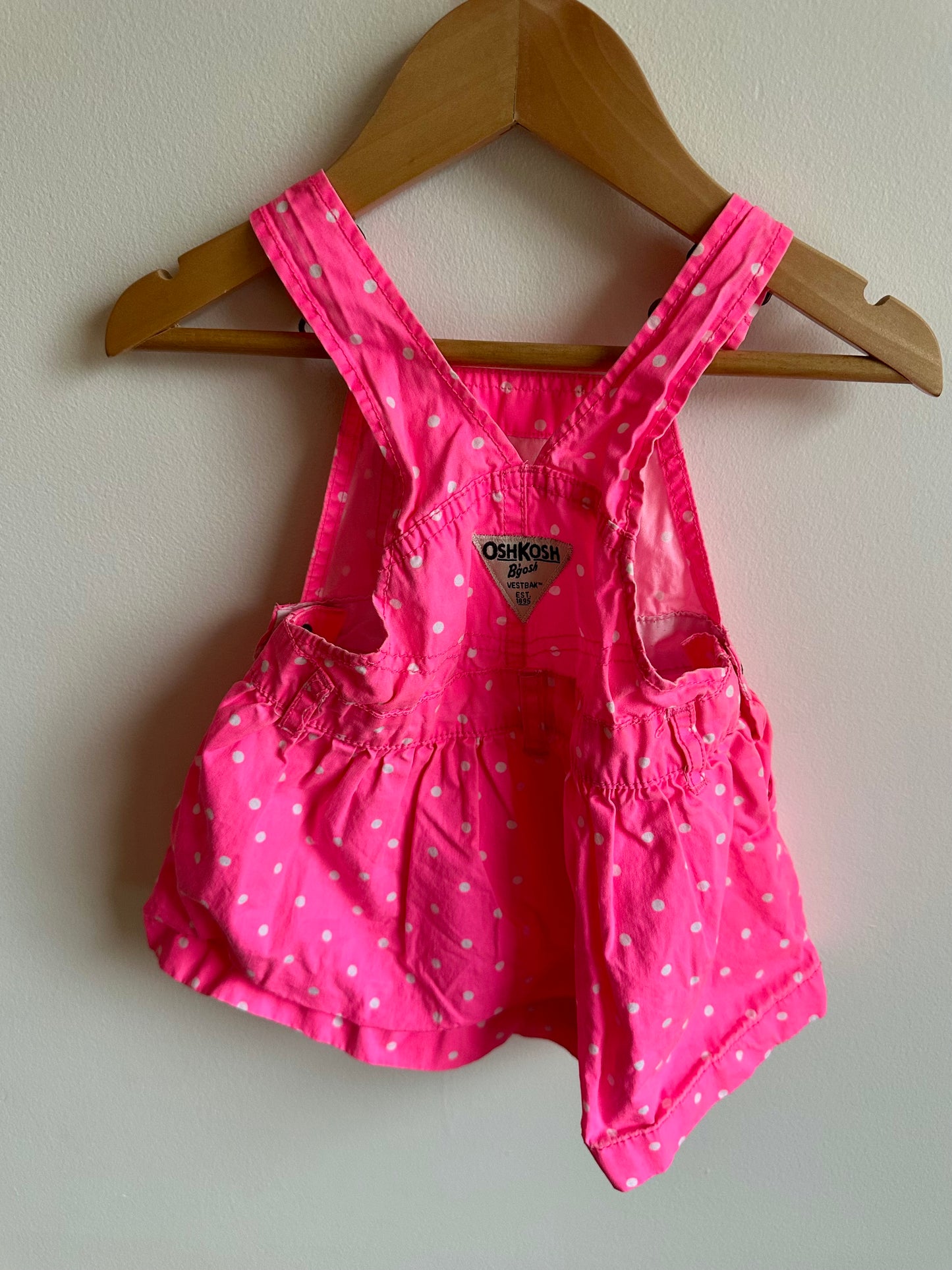 Overall Pink Heart Dress / 12m